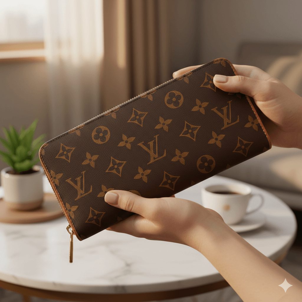 修理が完了し、美しく蘇ったルイヴィトンのモノグラム長財布